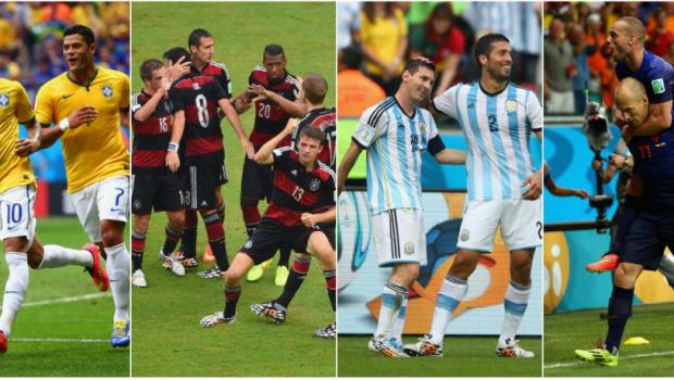 
	Brazilia, Columbia, Germania si Franta, pe jumatatea &quot;NEBUNA&quot; de tablou, Argentina si Olanda au drum mai usor catre finala!
