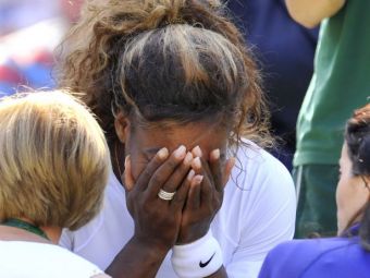 Prima imagine cu Serena Williams dupa scenele incredibile de la Wimbledon, in care a fost obligata sa abandoneze. FOTO