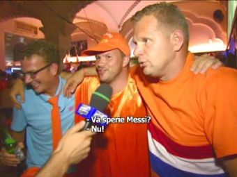Olandezii au facut show la Bucuresti! Au urmarit meciul cu Costa Rica alaturi de Ambasador! VIDEO