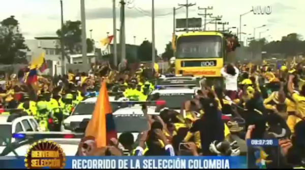 Imagini SUPERBE! Primire de campioana mondiala pentru Columbia! Zeci de mii de oameni pe strazi pentru echipa. VIDEO