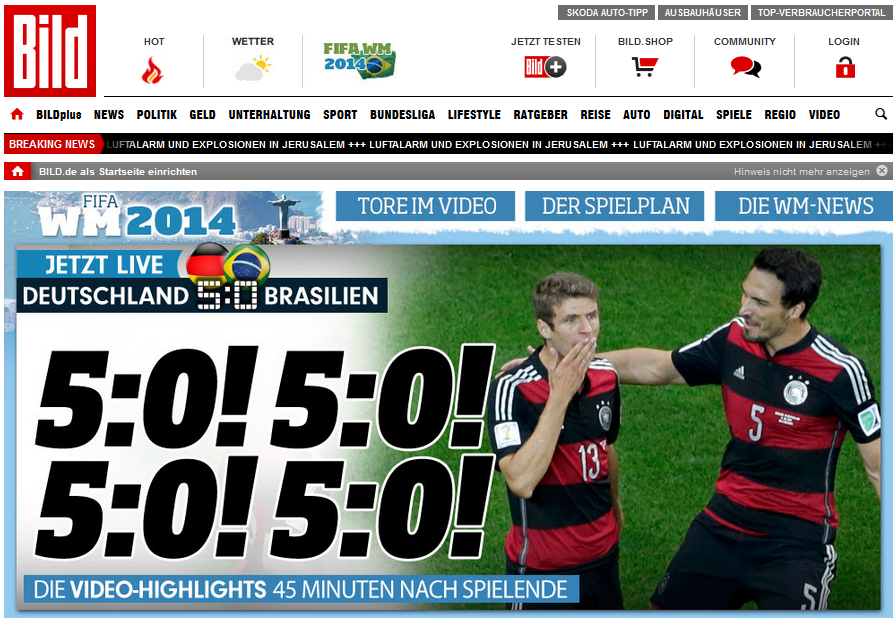 David Luiz a inceput sa planga: "Cer iertare poporului brazilian!" Cum se deschid publicatiile din Brazilia si Germania:_19