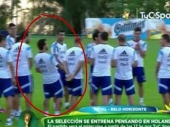 
	Moment senzational la antrenamentul Argentinei! Ce a facut Lavezzi cand selectionerul Sabella s-a intors cu spatele
