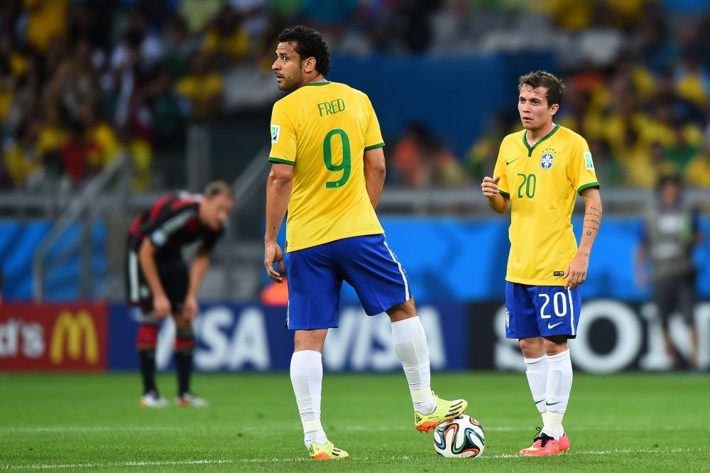 Pele, Zico si urmasul Barney. Sau Fred?! Umilinta TOTALA pentru titularul Braziliei, in prima repriza a meciului cu Germania_1