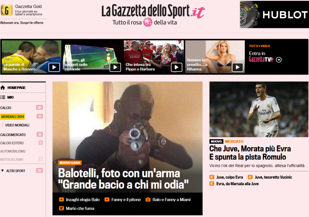 Ultima nebunie a lui Balotelli! Inzaghi l-a pus sa-si stearga IMEDIAT poza de pe Instagram: a aparut cu o arma in mana! FOTO_1