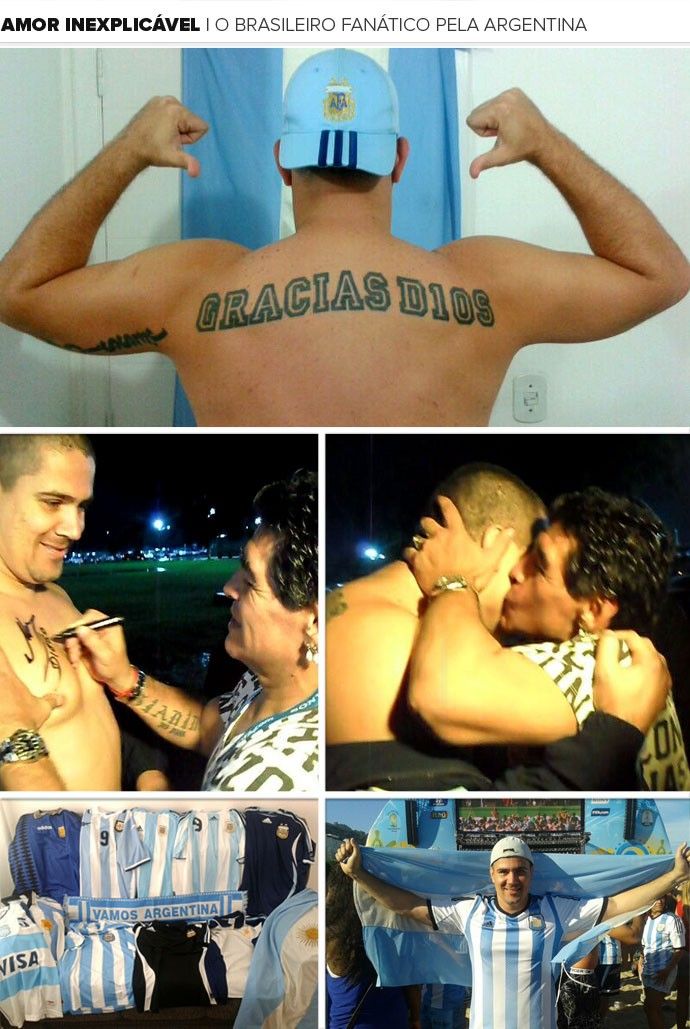 Povestea incredibila a singurului brazilian INNEBUNIT dupa Maradona! Ce si-a facut pe corp dupa ce a luat autograful idolului sau_1