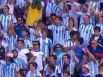 
	Gestul SINUCIGAS al unui fan in mijlocul galeriei Argentinei! Ce a scos de sub tricou. FOTO
