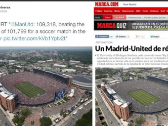 
	I-au prins cu...stadionul vopsit :) MARCA, ziarul &quot;de casa&quot; al Realului a pictat 110.000 de fani, englezii se amuza: FOTO
