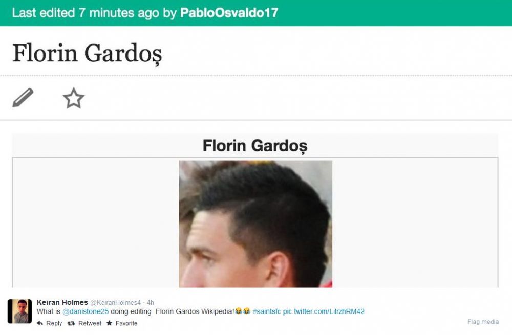 Fanii lui Southampton NU mai inteleg nimic! Ce s-a intamplat cand au cautat despre Florin Gardos pe internet! FOTO_3