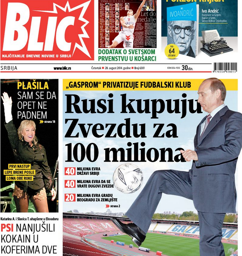 SOC in Europa de Est: un GIGANT investeste 100 milioane € in Steaua Rosie Belgrad! Putin, presedinte de onoare al clubului_5