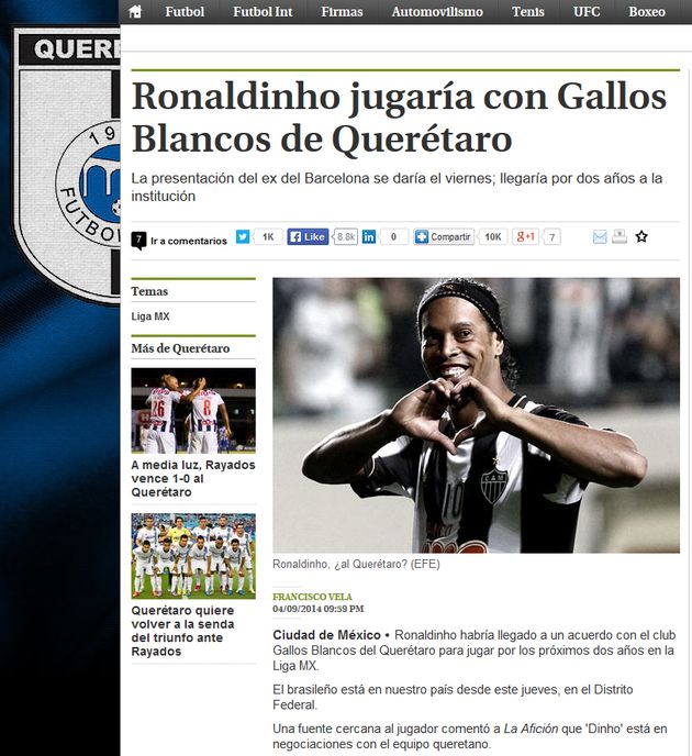 OFICIAL: Ronaldinho si-a gasit echipa! Unde va juca starul de 34 de ani:_1