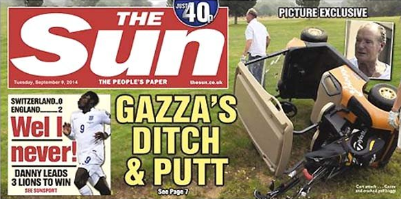 Gazza e din nou la pamant: s-a rasturnat cu masinuta de golf! Anuntul teribil facut de un martor! "Oare ce urmeaza?"_3