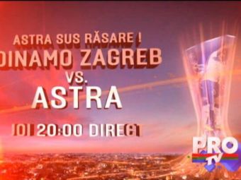 Astra vrea sa razbune infrangerea de la Cluj cu o victorie la Zagreb, joi, LIVE la ProTV! Ce au facut croatii in aceasta etapa