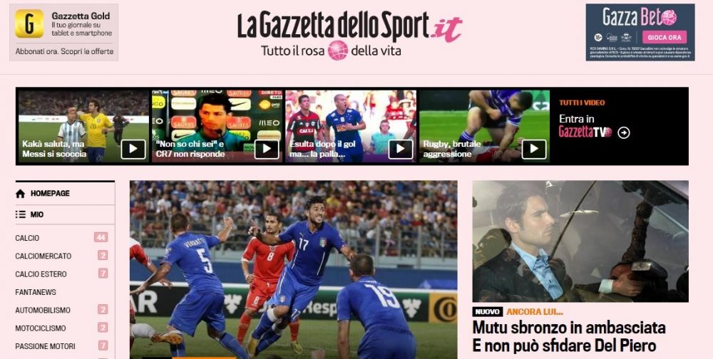 Ultima prima pagina de Gazzetta dello Sport din cariera lui Mutu: "Beat la ambasada Indiei, a facut scandal si a cerut viza!" _3