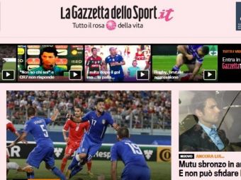 
	Ultima prima pagina de Gazzetta dello Sport din cariera lui Mutu: &quot;Beat la ambasada Indiei, a facut scandal si a cerut viza!&quot;&nbsp;
