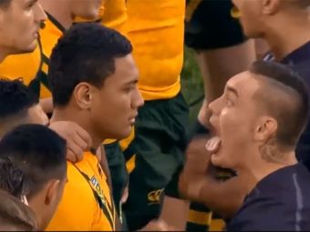 
	Haka cu final neasteptat! Infricosatorul ritual MAORI, sfidat de australieni la un meci de rugby! Cum s-a terminat totul: VIDEO
