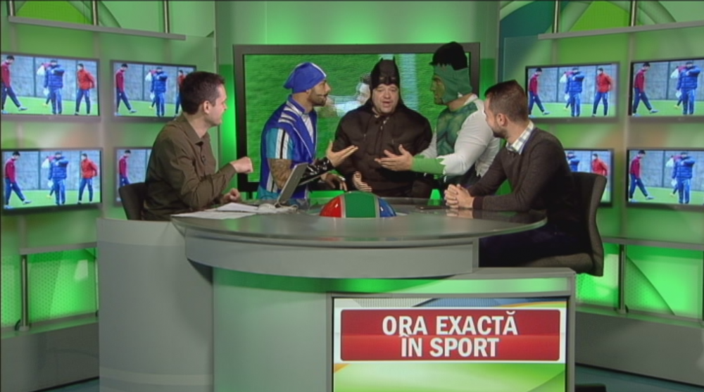 VIDEO: Au intrat "mascatii" in platoul Sport.ro :) Sportacus Kirita, stelistul Duban si morosanul Hulk au inceput deja derby-ul!_3