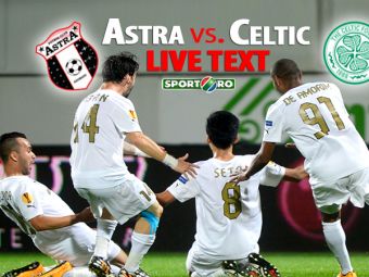 
	PUSI LA PUNCT! Astra castiga in 10 oameni primul punct in Grupele Europa League cu un gol FABULOS al lui De Amorim: Astra 1-1 Celtic. VEZI TOATE FAZELE VIDEO
