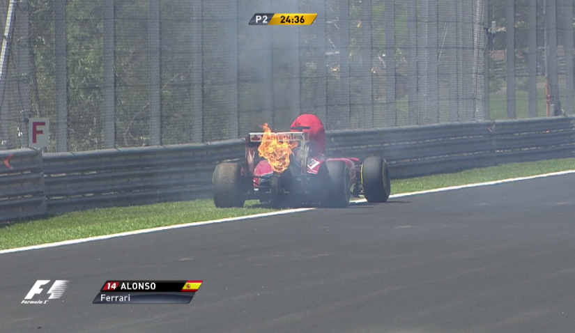 Momente dramatice pentru Alonso, dupa ce I-A LUAT FOC masina! Spaniolul s-a dat jos din masina de urgenta! FOTO_5