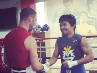 
	Bute s-a urcat in ring cu Manny Pacquiao! Mesajul romanului dupa cel mai dur antrenament de pana acum! FOTO
