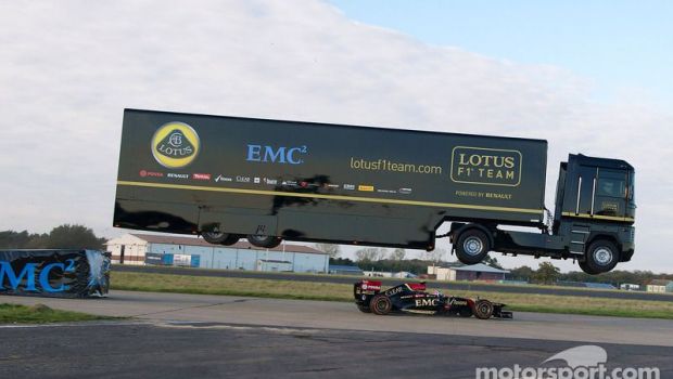 
	Cascadorie de Cartea Recordurilor! Un camion imens a sarit peste o masina F1 in miscare! VIDEO FABULOS!
