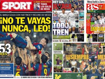 
	VIDEO Reactia emotionanta a lui Messi dupa ce a batut recordul de goluri in Spania! Sport Catalunya: &quot;Sa nu pleci niciodata, Leo!&quot;
