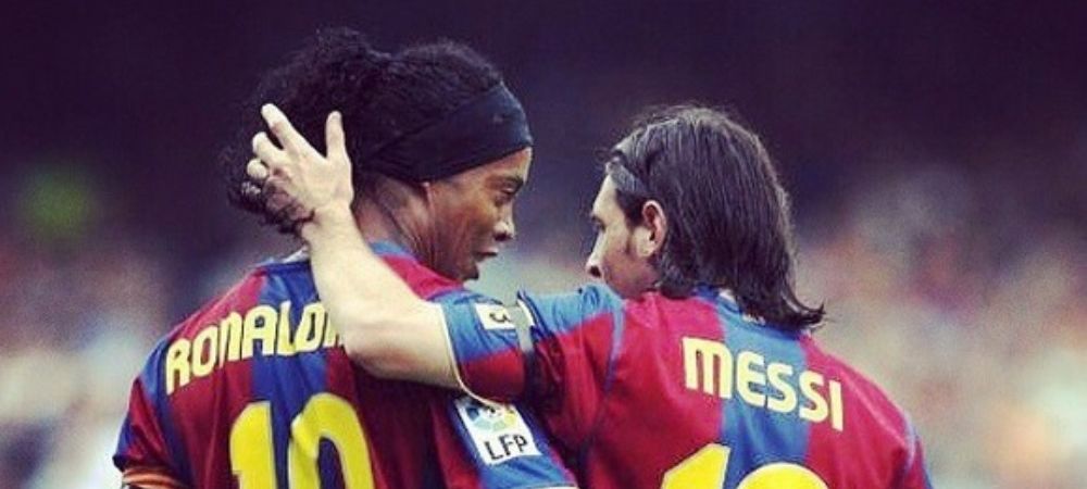 Ronaldinho Barcelona Leo Messi