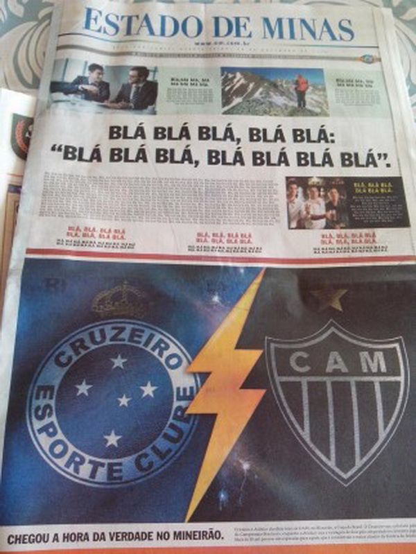 Viralul zilei in sport | Cum a ales un ziar din Brazilia sa faca avancronica unui super DERBY! FOTO_1