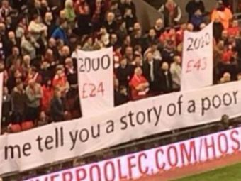 
	&quot;Sa-ti spun povestea unui copil sarac!&quot; Protestul lansat azi de fanii lui Liverpool. Cu ce banner au venit

