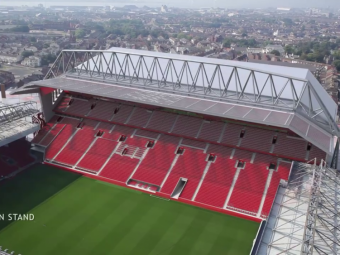
	Transformarea fabuloasa a stadionului lui Liverpool. Cum vor reconstrui o tribuna intreaga fara ca fanii sa fie deranjati. VIDEO
