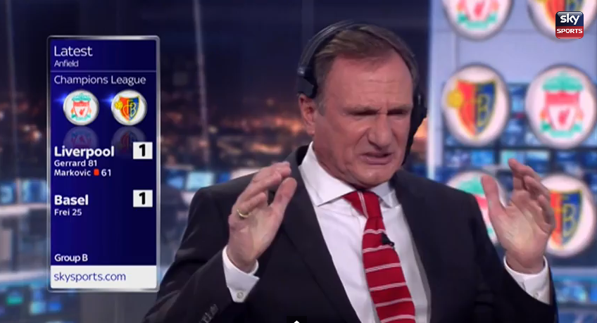 Varianta englezeasca a comentatorului nebun din Italia! Cum s-a trait eliminarea lui Liverpool in studioul Sky Sports: VIDEO_2