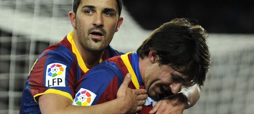 Lionel Messi Barcelona David Villa