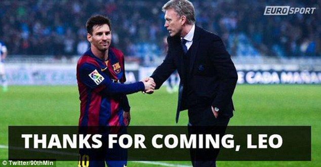 "Multumesc ca ai venit, Leo" Imaginea senzationala cu Moyes si Messi devenita viral pe internet dupa bataia luata de Barcelona_6