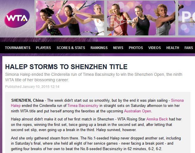 "URAGANUL HALEP" a devenit mare favorita la Australian Open. Ce scrie WTA dupa primul trofeu al Simonei din 2015_2