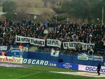 &quot;Stiti pe cine finanteaza Qatarul vostru?&quot; Bannerul cu care a fost atacata PSG la ultimul meci din Franta