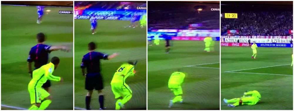 Moment INCREDIBIL! Jordi Alba a fost accidentat de arbitru! A primit un fanion in cap si a CAZUT pe teren! VIDEO_1
