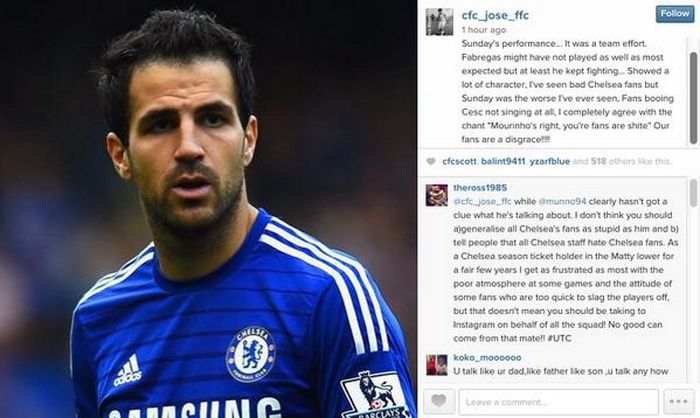 Cuvinte incredibile ale lui Mourinho jr pe Instagram: "Suporterii lui Chelsea sunt de c*****! Fanii astia sunt o rusine!"_2