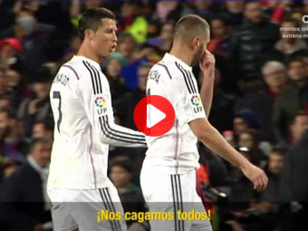 
	Replica incredibila a lui Ronaldo, in timpul meciului cu Barca! Portughezul s-a dus la Benzema si i-a spus asta, camerele au surprins TOTUL
