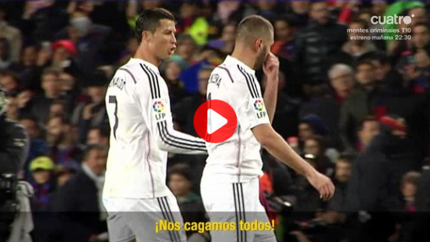 
	Replica incredibila a lui Ronaldo, in timpul meciului cu Barca! Portughezul s-a dus la Benzema si i-a spus asta, camerele au surprins TOTUL
