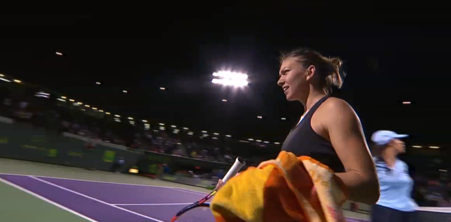 Moment de uluire pentru Simona in meciul cu Serena. Ce reactie a avut cand si-a dat seama ca a castigat setul! VIDEO_1