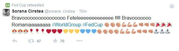 "Bavoooo Feteleeee!" Mesajul Soranei Cirstea la finalul maratonului nebun Romania - Canada la Fed Cup! Ce a scris_2