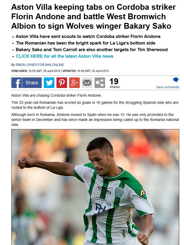 Transfer de 8 mil euro pentru Florin Andone in Premier League. Clubul care va incepe negocierile cu el intr-o saptamana_1
