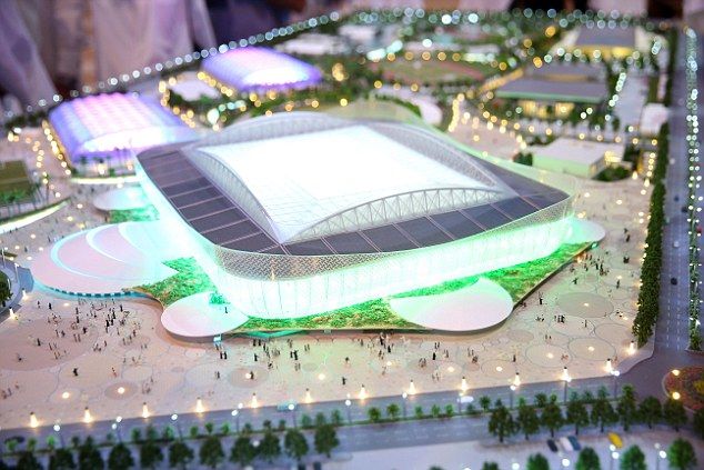 FOTO Asa arata al cincilea stadion pregatit de Qatar pentru CM 2022. Are instalatii GIGANT de aer conditionat si e in forma de DUNE de nisip_2
