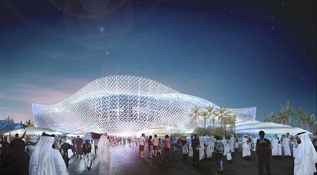 FOTO Asa arata al cincilea stadion pregatit de Qatar pentru CM 2022. Are instalatii GIGANT de aer conditionat si e in forma de DUNE de nisip_6