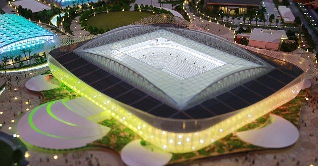 FOTO Asa arata al cincilea stadion pregatit de Qatar pentru CM 2022. Are instalatii GIGANT de aer conditionat si e in forma de DUNE de nisip_7