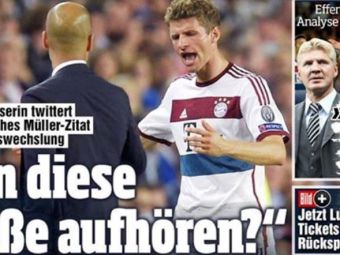 Scandal total intre Guardiola si Muller. Nemtii de la Bild au CITIT PE BUZE cum a injurat jucatorul in fata lui Pep