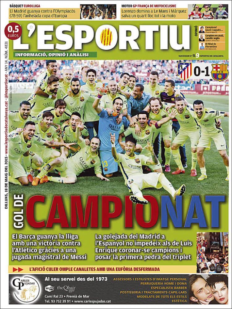 Presa din Spania EXULTA dupa ce Barca a castigat un nou titlu! Ziarul AS a 'uitat' iar de rivala lui Real! :) FOTO_2