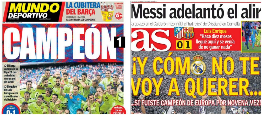 Presa din Spania EXULTA dupa ce Barca a castigat un nou titlu! Ziarul AS a 'uitat' iar de rivala lui Real! :) FOTO_6