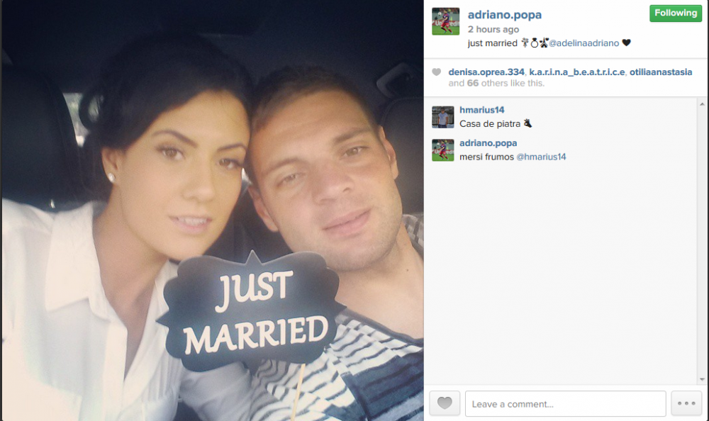 Ce imagine a postat Adi Popa pe Instagram dupa nunta de LUX din weekend_1