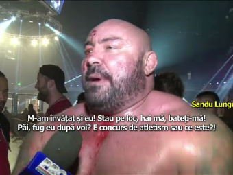 
	&quot;Hai ma, bateti-va! Pai, fug dupa voi?&quot; Replica senzationala a lui Sandu Lungu in gala MMA de la Cluj
