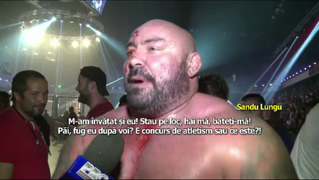 
	&quot;Hai ma, bateti-va! Pai, fug dupa voi?&quot; Replica senzationala a lui Sandu Lungu in gala MMA de la Cluj
